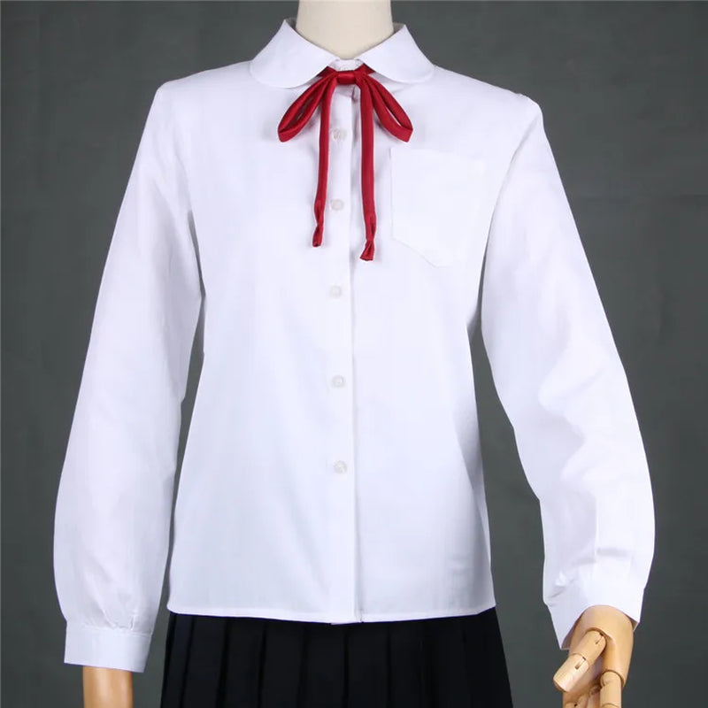 School Uniforms Long Sleeve White Shirt Women Japanese Student Girls and Boys Uniform Top Large-Size XS-5XL JK Uniforms Top