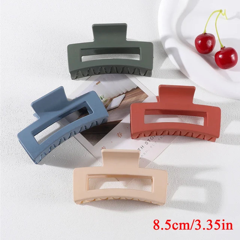 4Pcs/Set Women Girls Claw Clips Coffee Black Hair Claw Nonslip Crab Hairpins Barrette Fashion Hair Accessories Gifts