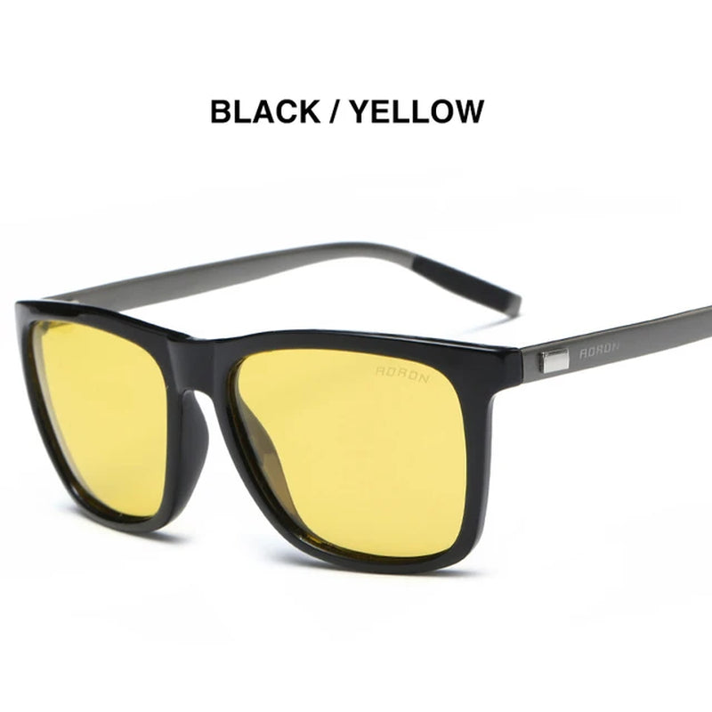 Mens Polarized Sunglasses Men Classic Square Sun Glasses UV400 Mirror Aluminum Leg Eyeglass