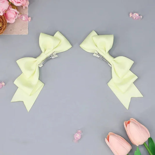 Kawaii Handmade Bow Hairclip Anime Lolita Hairpin Cosplay Headdress JK Uniform Hair Accessory Xmas Gifts