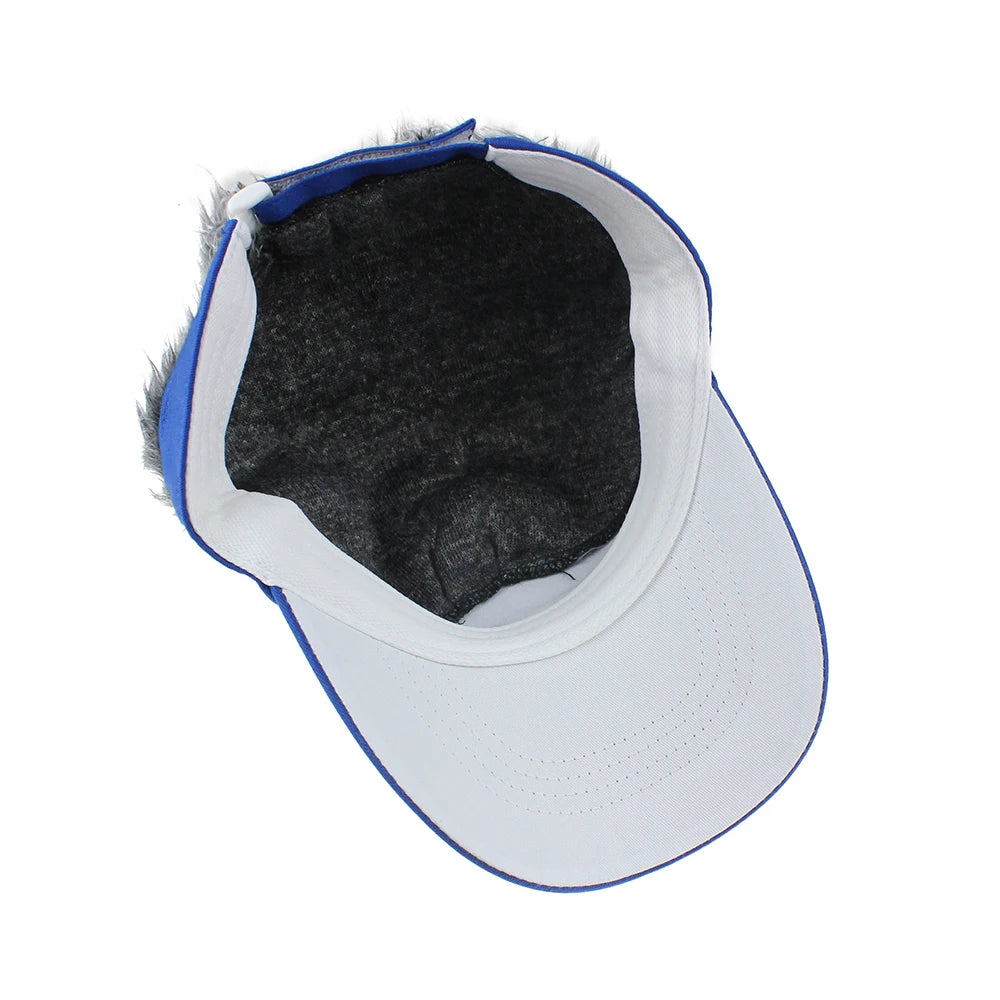 Novelty Golf Baseball Cap Fake Hair Men & Women Breathable Sun Visor Wig Hat Sport Supplies