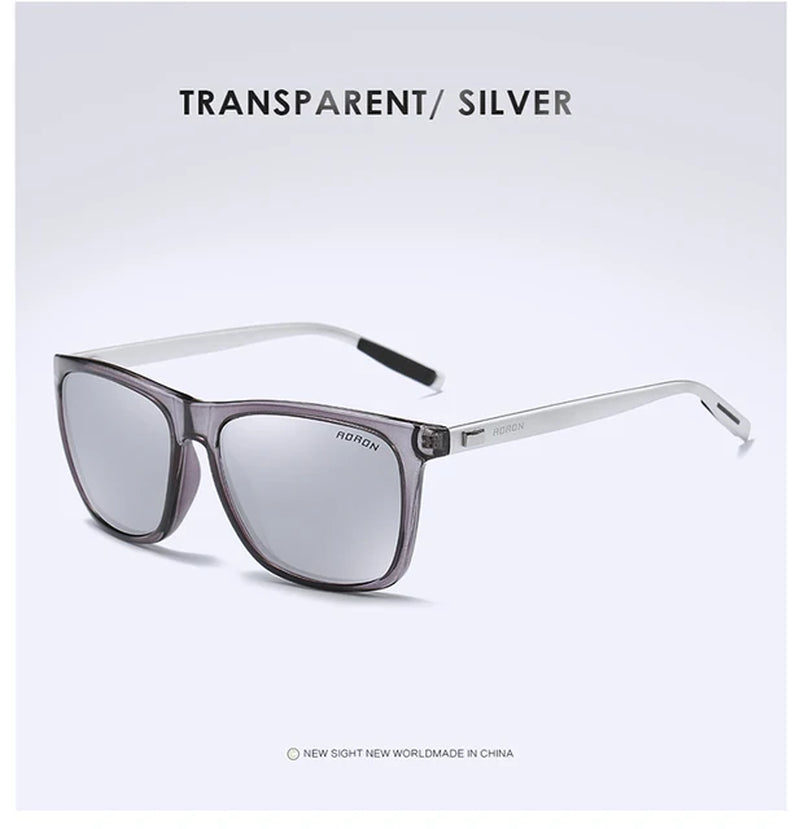 Mens Polarized Sunglasses Men Classic Square Sun Glasses UV400 Mirror Aluminum Leg Eyeglass